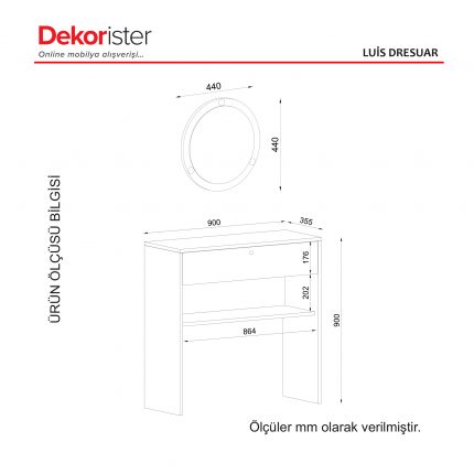 Dekorister - Turkish Furniture Manufacturer - Home Furniture Producer Companies From Turkey - Exclusive Luis Mirrored Dresser Walnut-Black