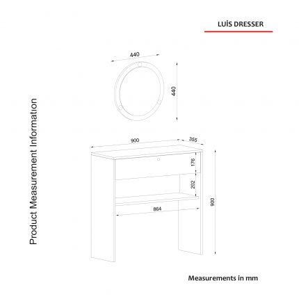Dekorister - Turkish Furniture Manufacturer - Home Furniture Producer Companies From Turkey - Exclusive Luis Mirrored Dresser Walnut-Black