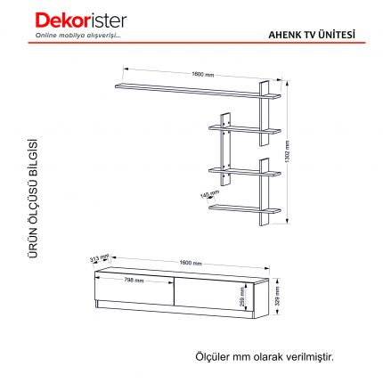 Dekorister - Turkish Furniture Manufacturer - Home Furniture Producer Companies From Turkey - Ahenk Tv Unit White