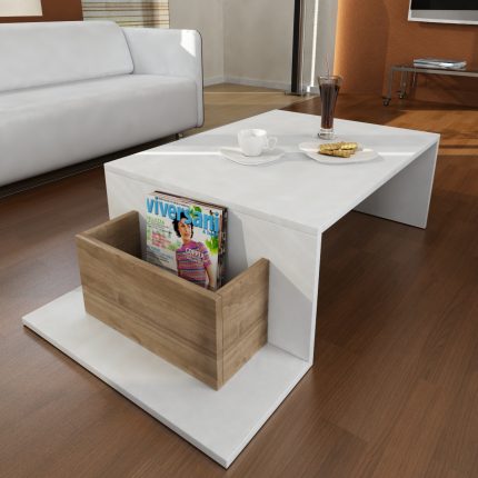Dekorister - Turkish Furniture Manufacturer - Home Furniture Producer Companies From Turkey - Pot Coffee Table White-Walnut